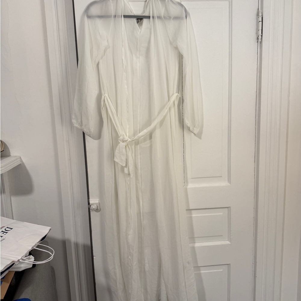 ASOS White Sheer Swim Coverup